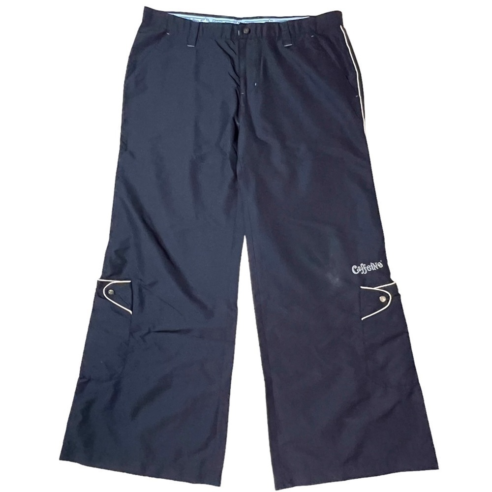 Caffeine Navy Blue Wide Leg Cargo Pants Size 15